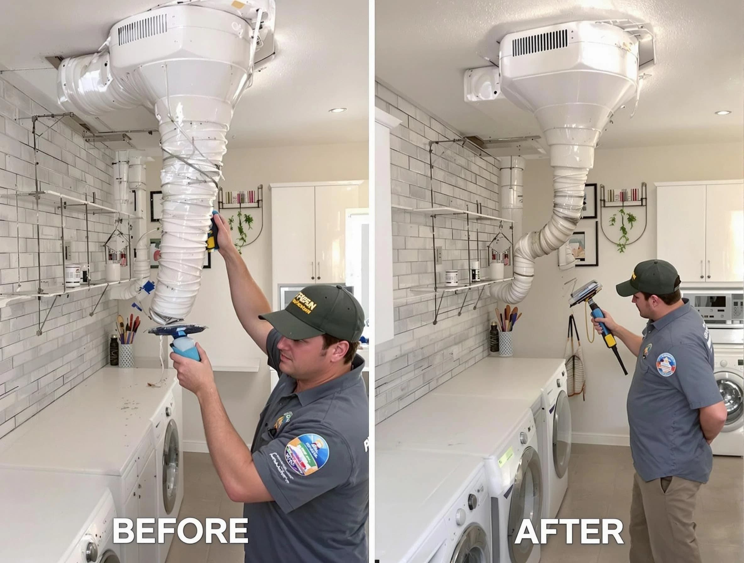 Professional dryer exhaust vent cleaning by Johnston Dryer Vent Cleaning in Johnston