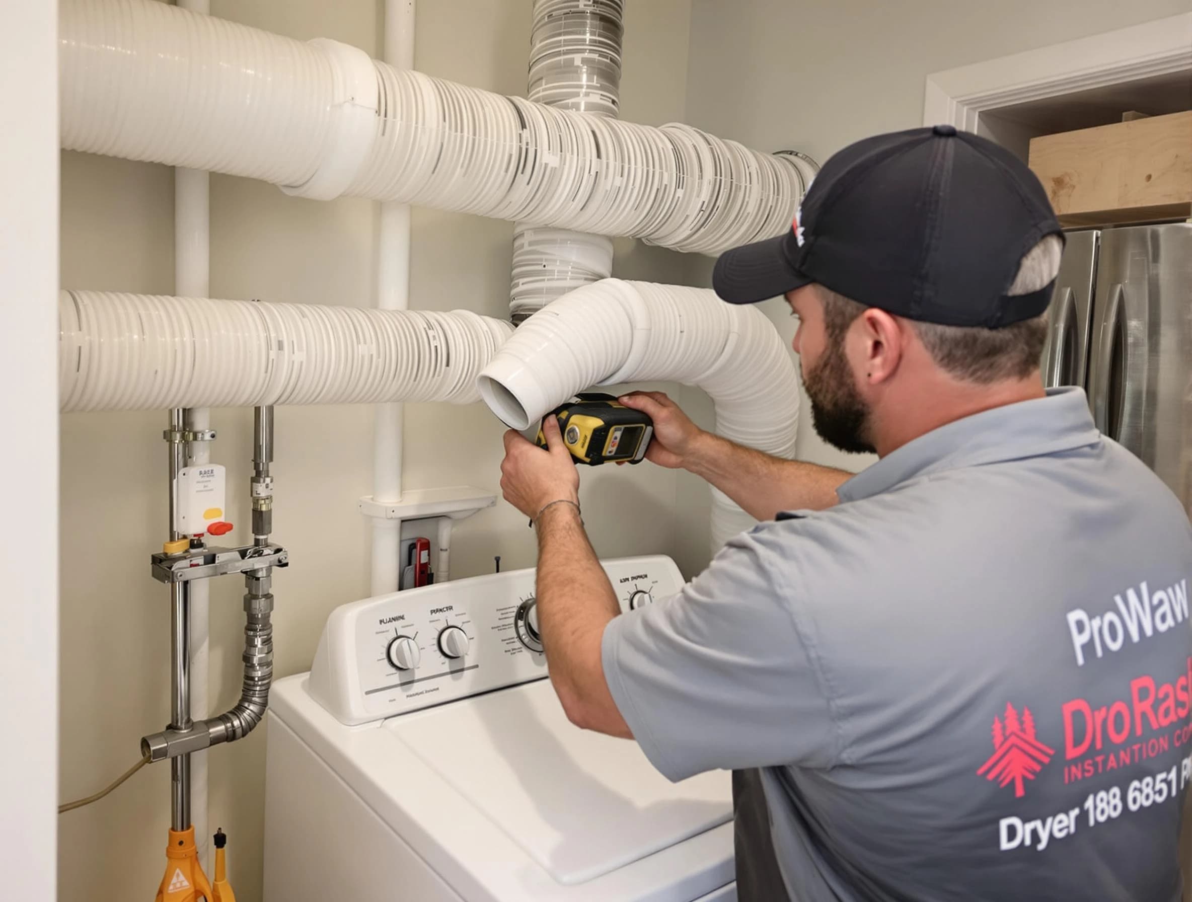 Professional dryer vent hose installation by Johnston Dryer Vent Cleaning in Johnston
