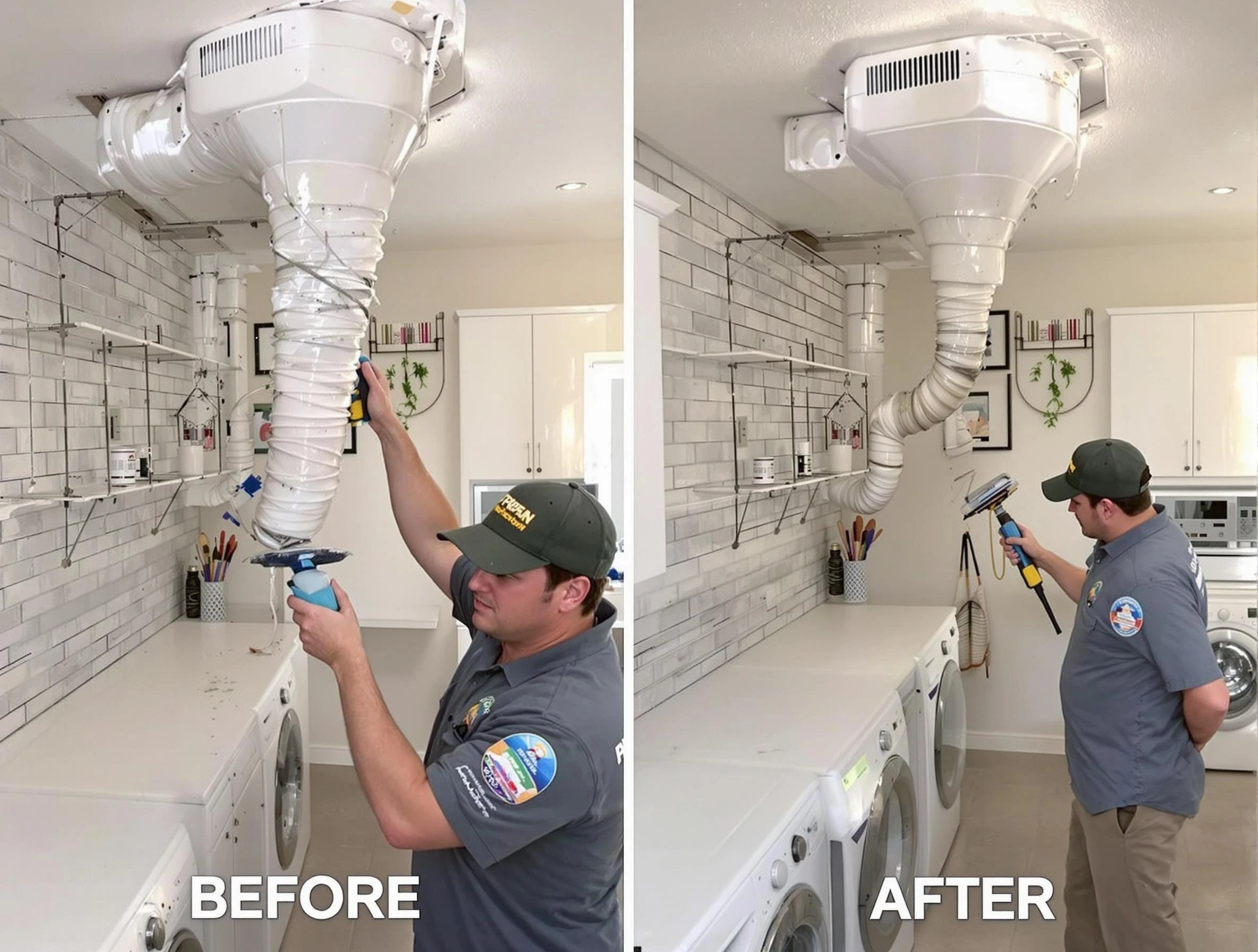 Professional dryer exhaust vent cleaning by Johnston Dryer Vent Cleaning in Johnston
