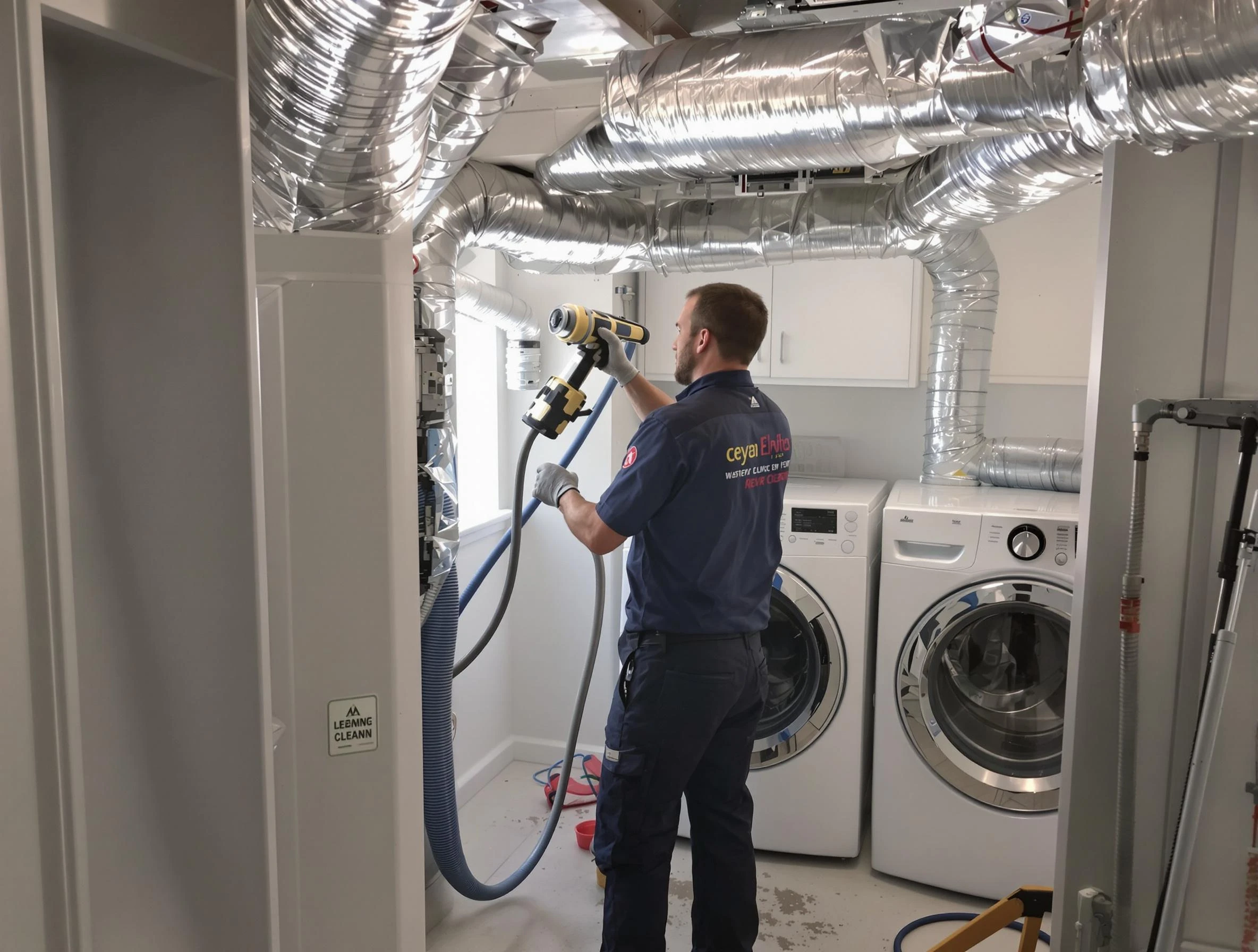 Johnston Dryer Vent Cleaning specialist using advanced equipment for thorough duct cleaning in Johnston